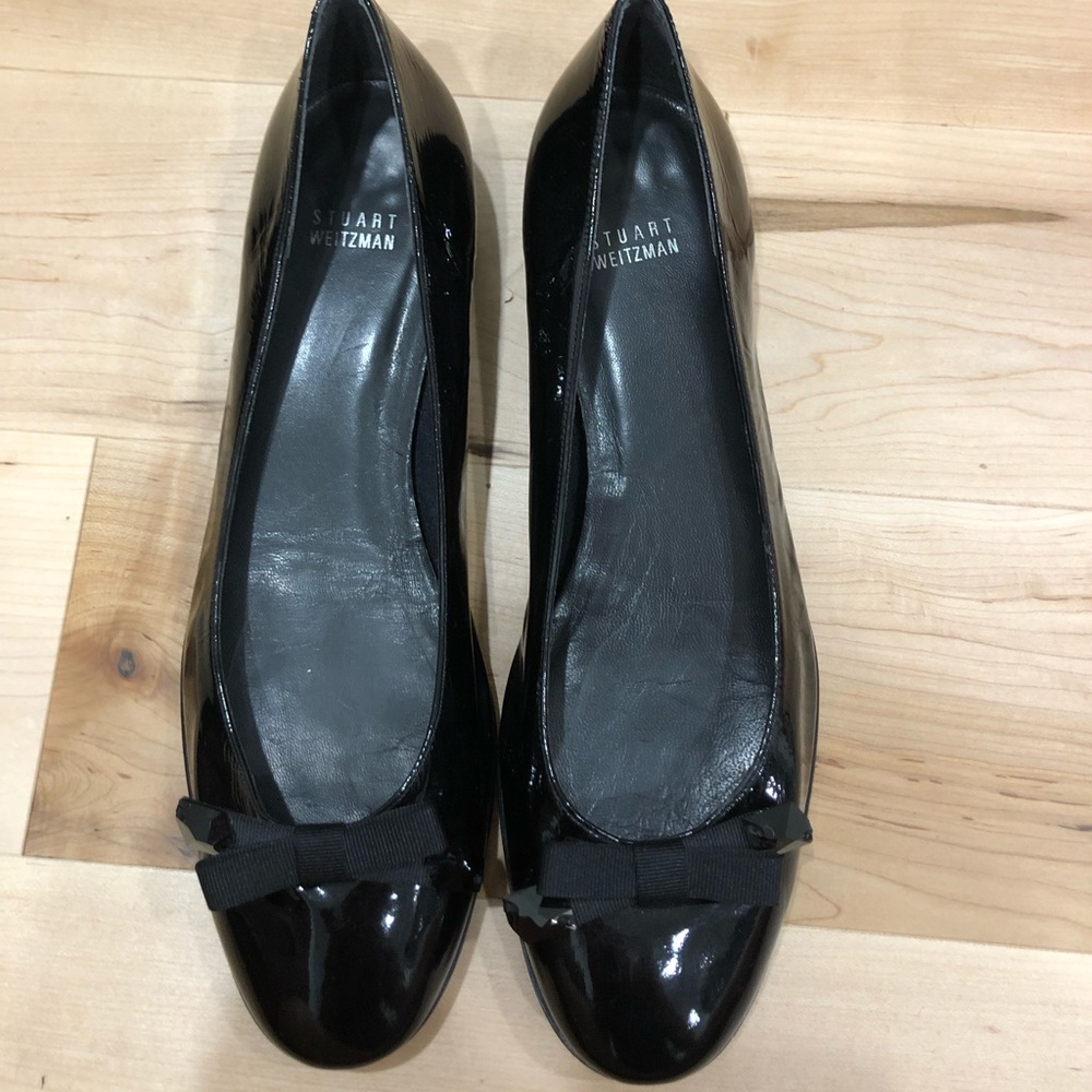 Stuart Weitzman black patent flats